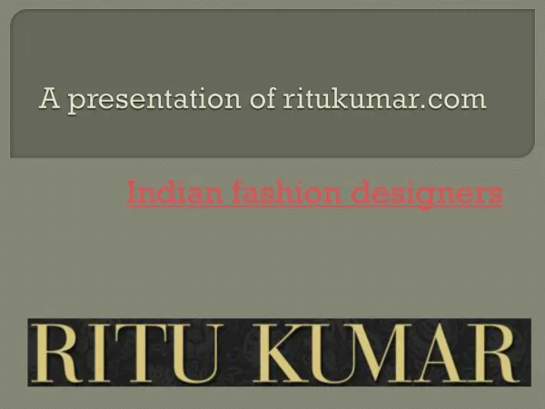 indian fashion designers