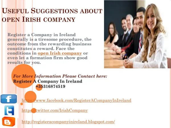 Useful Suggestions about open irish company
