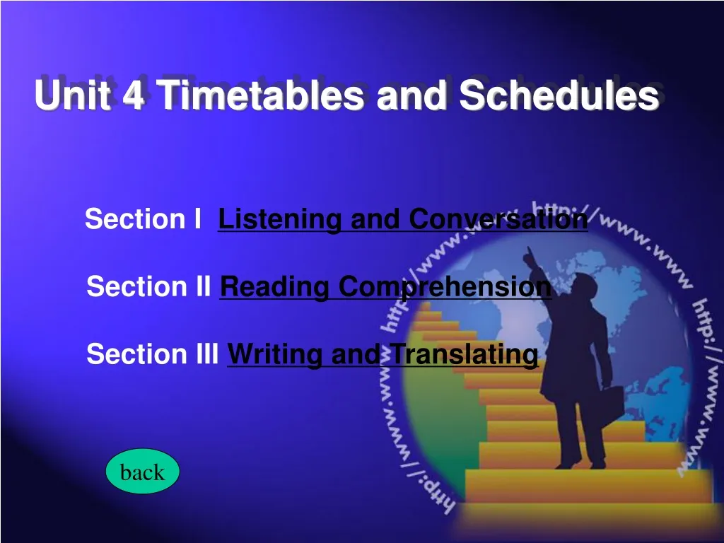 unit 4 timetables and schedules
