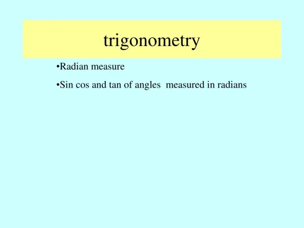 trigonometry