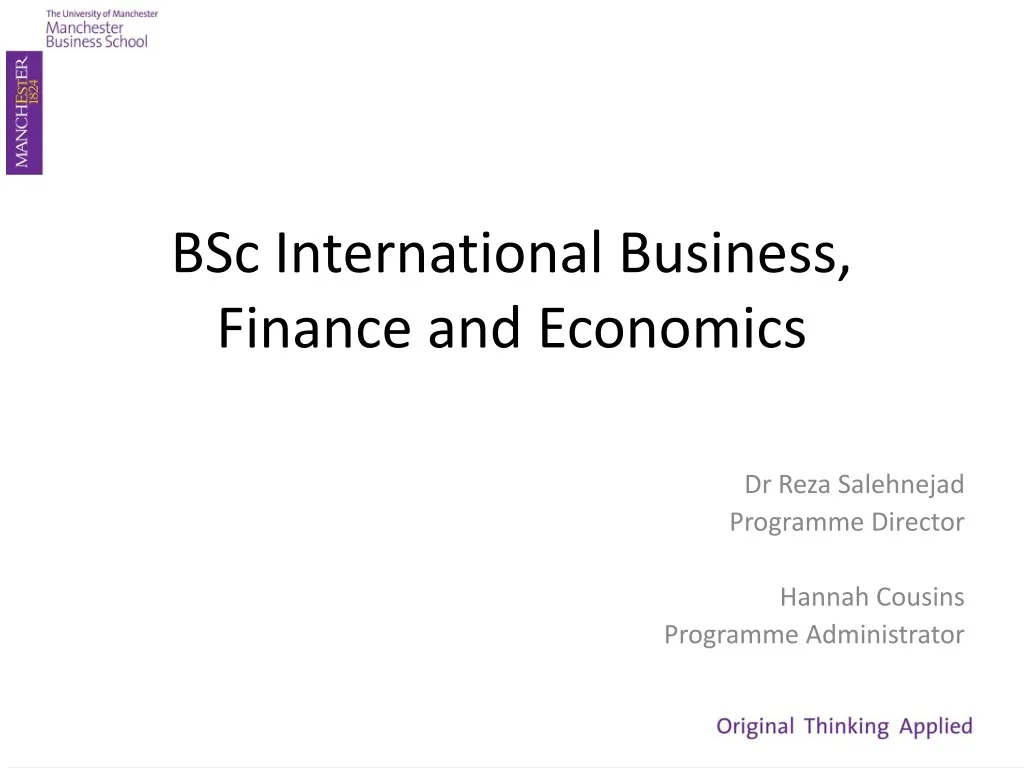 bsc international business finance and economics