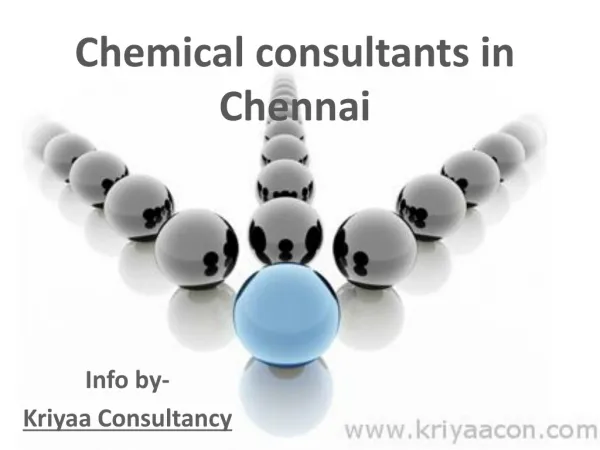 chemical consultancy in chennai