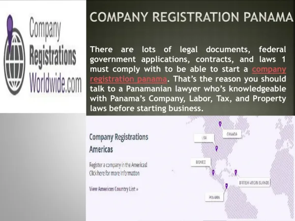 Company Registration Panama