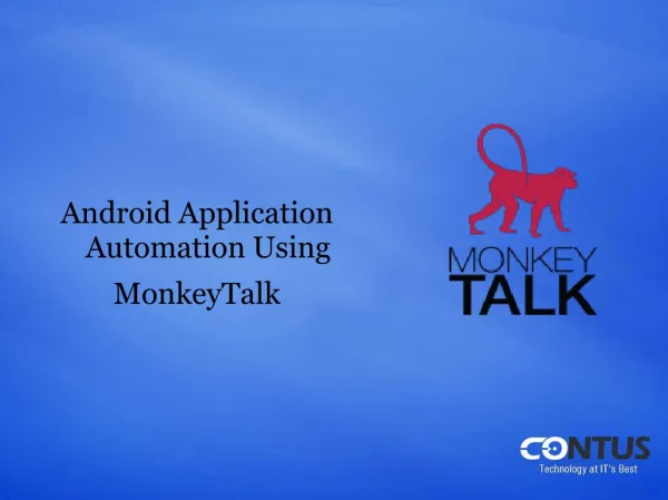 MonkeyTalk Test Automation Framework For Android Application