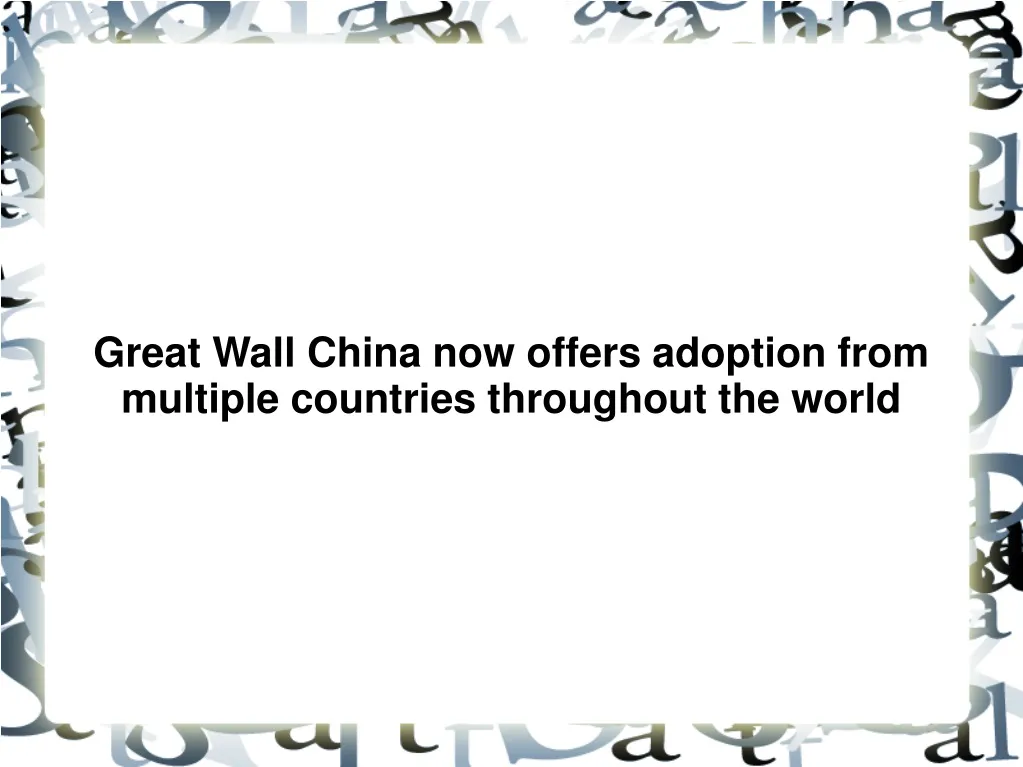 great wall china now offers adoption from