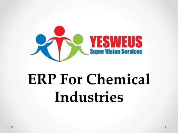 ERP For Chemical Industries