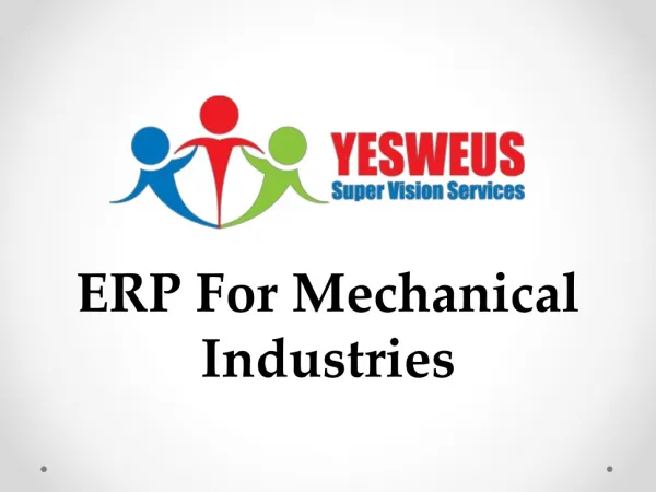 ERP For Mechanical industry