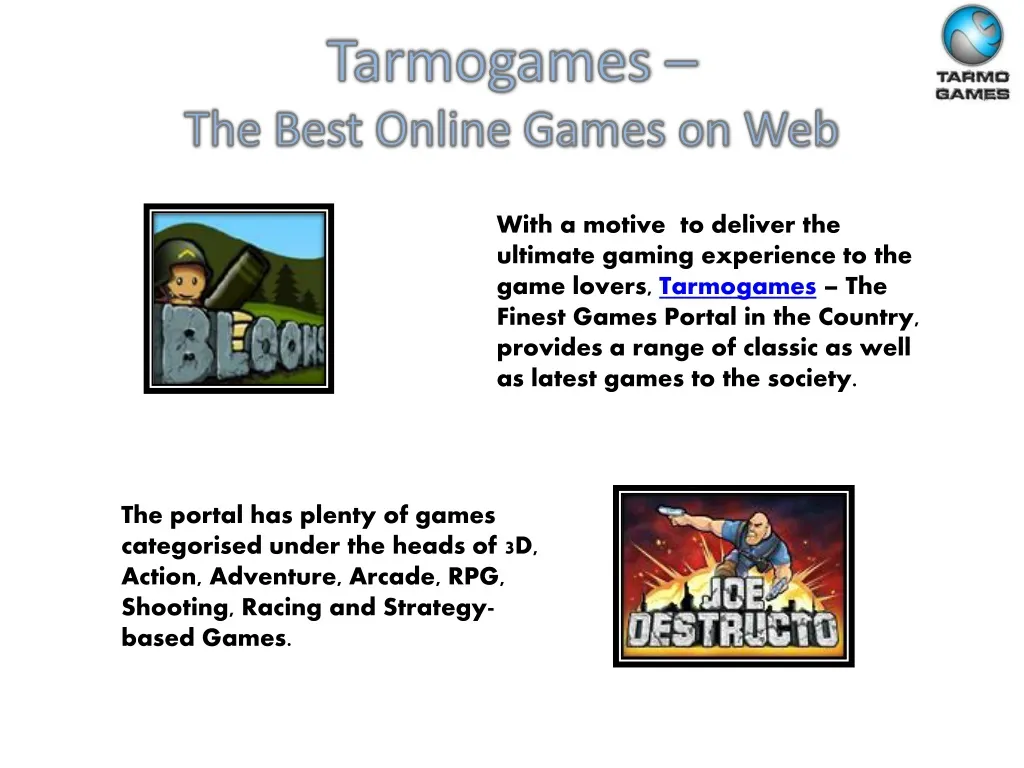 tarmogames the best online games on web