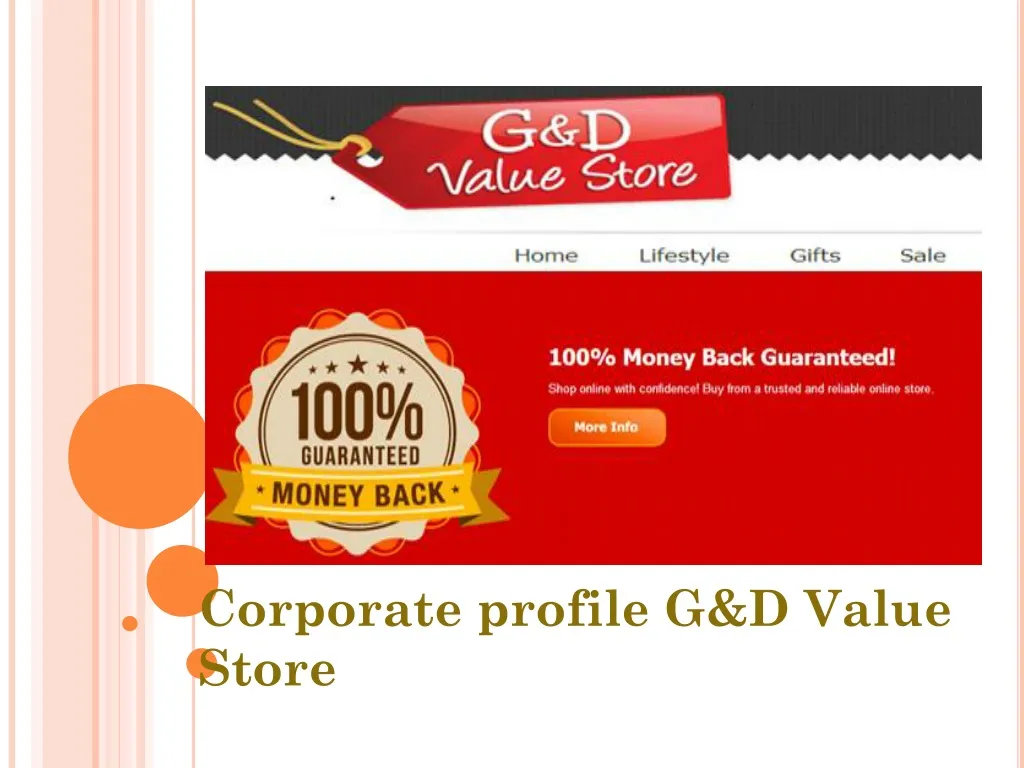 corporate profile g d value store