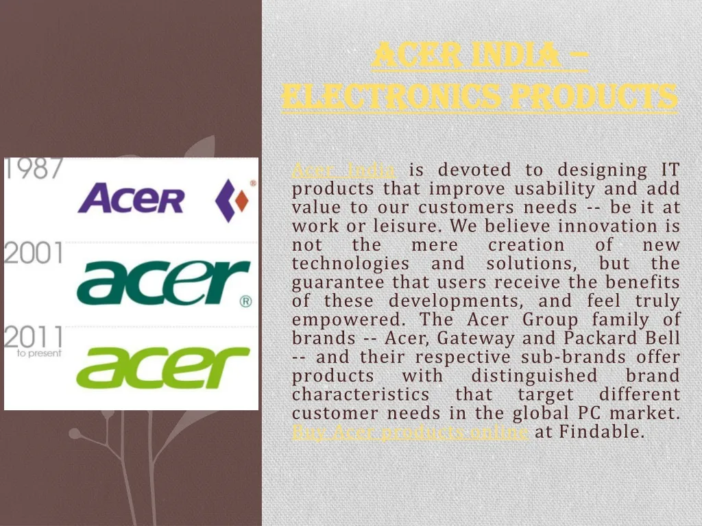 acer india electronics products