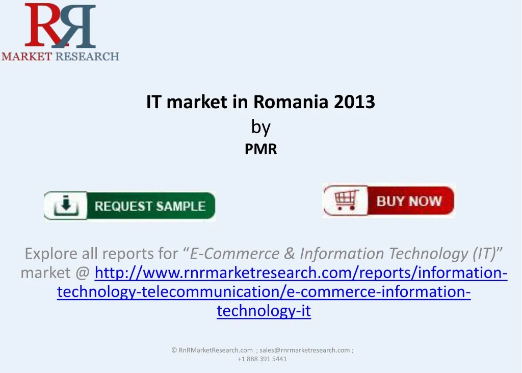 it market in romania 2013 by pmr