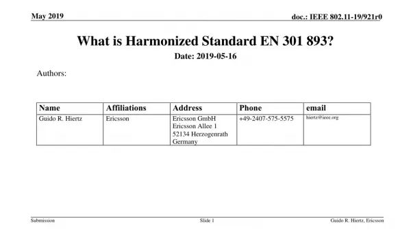 What is Harmonized Standard EN 301 893?