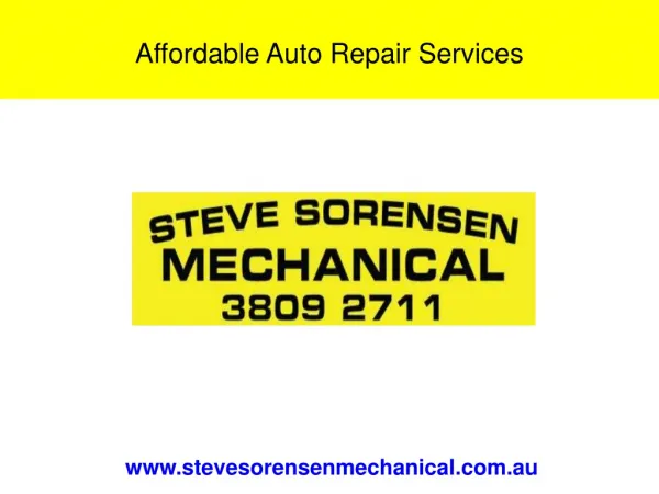 Affordable Auto Repair Services