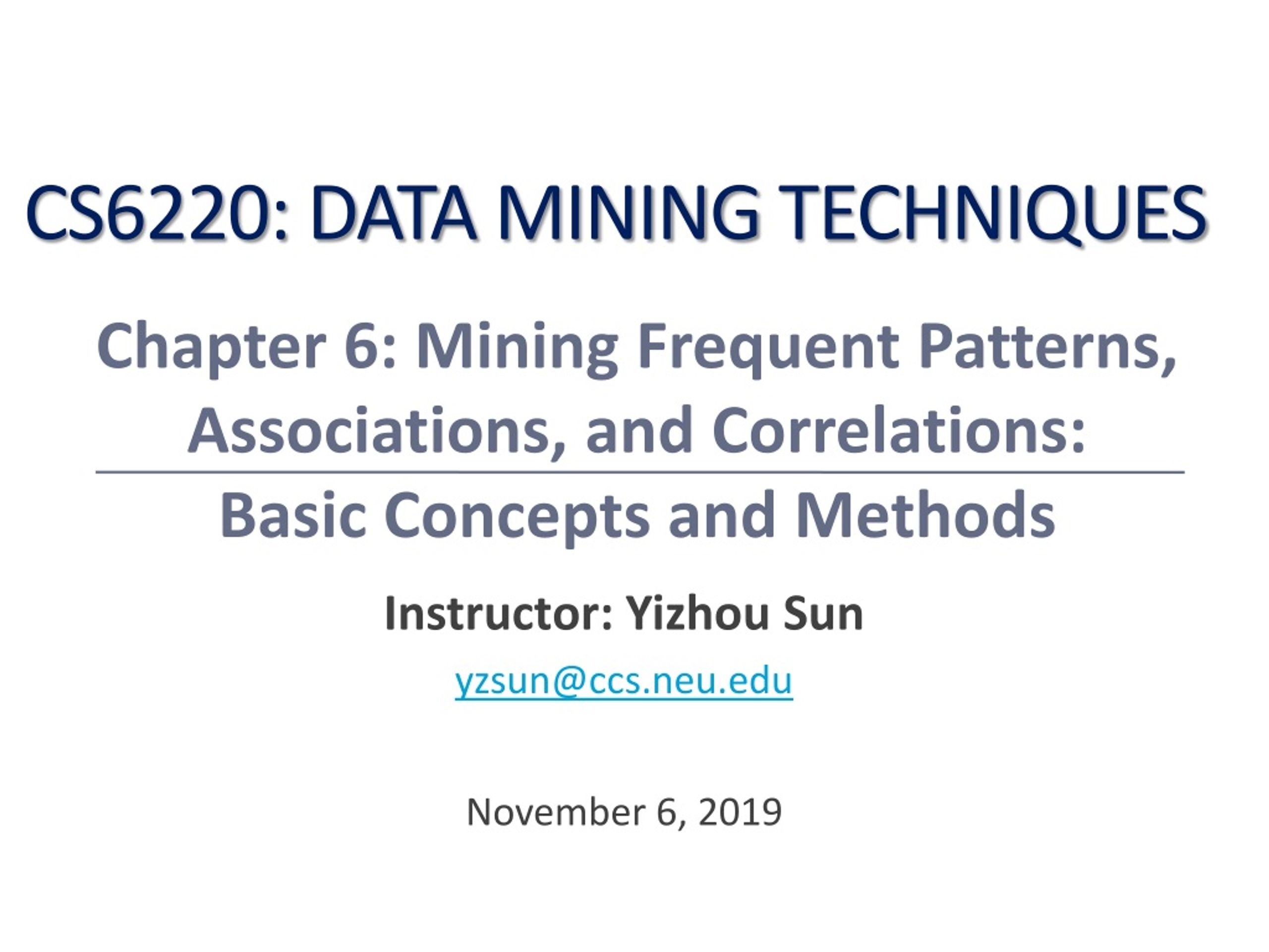 PPT - CS6220: Data Mining Techniques PowerPoint Presentation, free ...