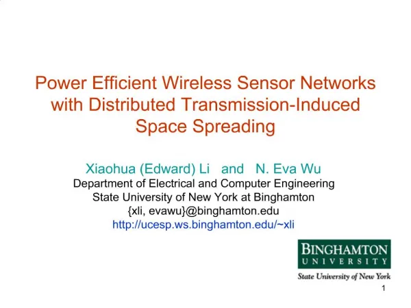 Power Efficient Wireless Sensor Networks with Distributed Transmission-Induced Space Spreading