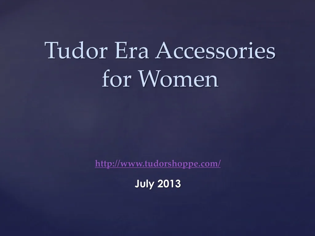 tudor era accessories for women