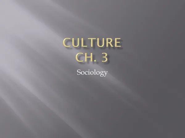 Culture Ch. 3