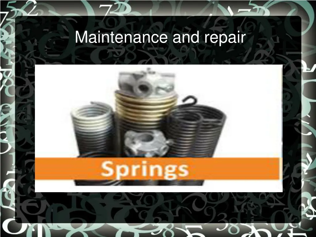 maintenance and repair
