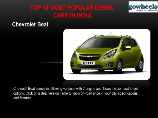 Top 10 papular diesel cars in india