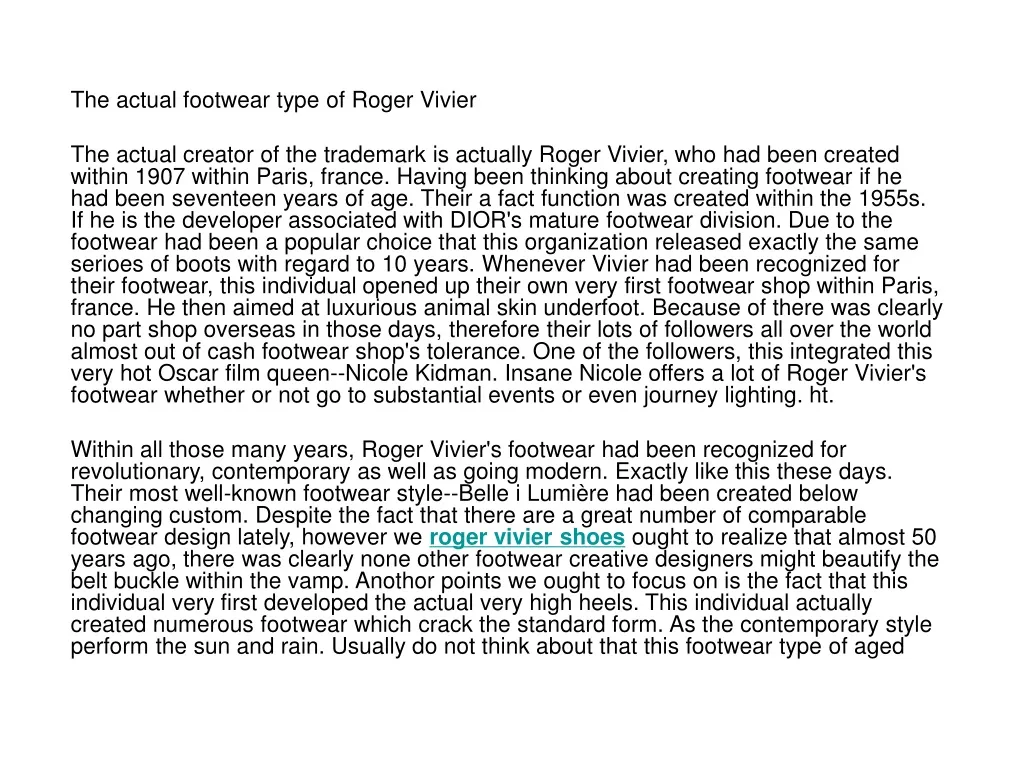 the actual footwear type of roger vivier