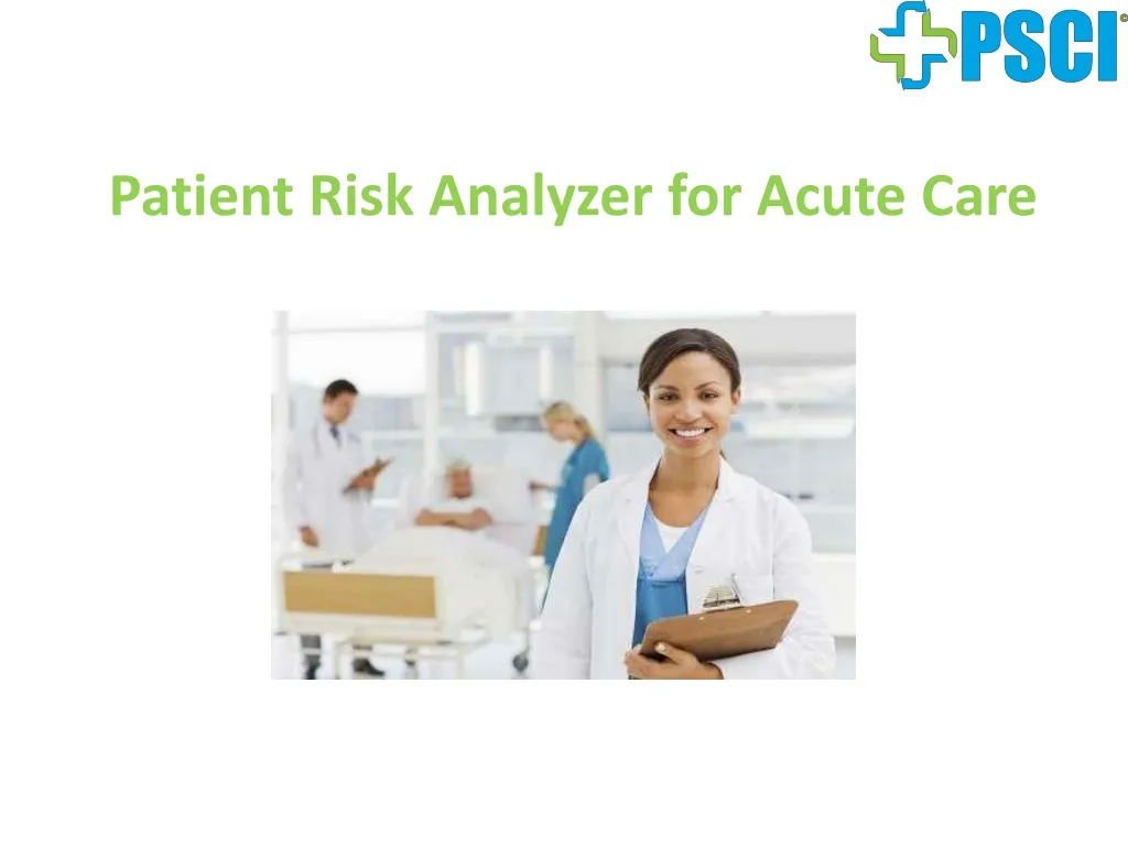 patient risk analyzer for acute care