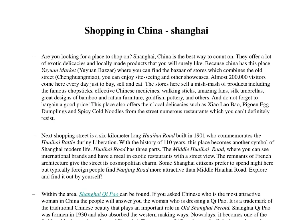 shopping in china shanghai