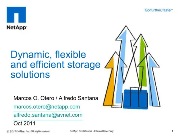 Dynamic, flexible and efficient storage solutions