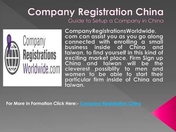 Company Registration China