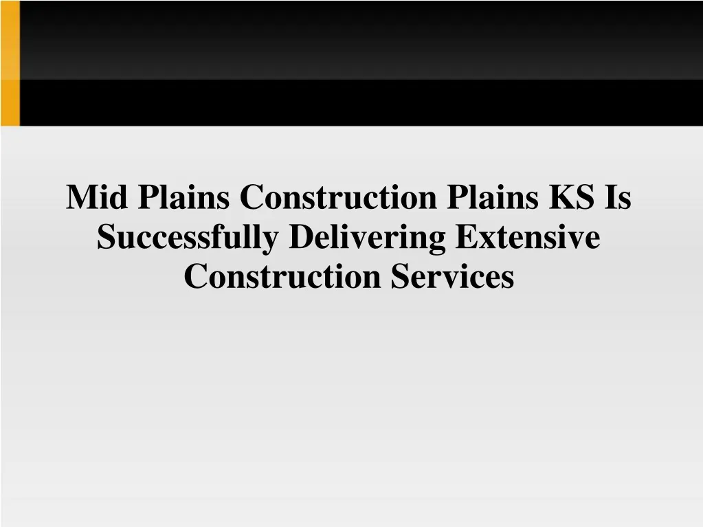 mid plains construction plains ks is successfully