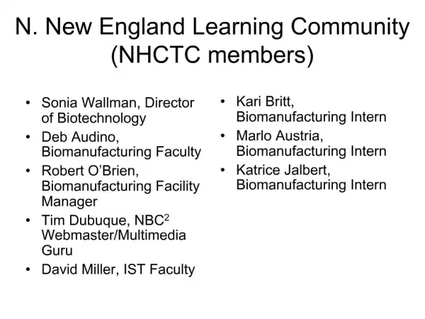 Northern New England Hub at New Hampshire Community Technical College