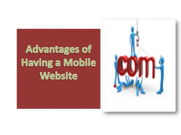 Advantages of Having a Mobile Website