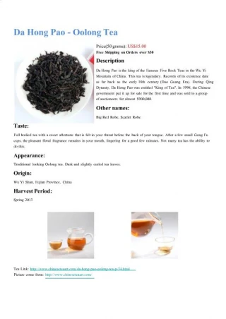 Da Hong Pao