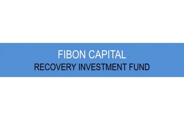 FIBON CAPITAL - RECOVERY INVESTMENT FUND