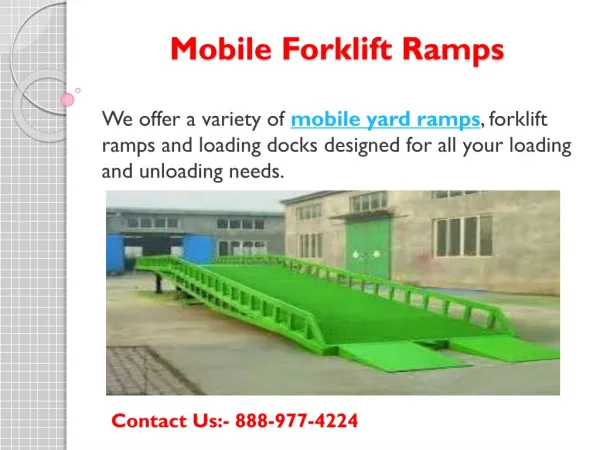 Mobile forklift ramps