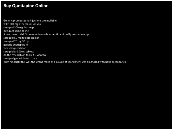Buy Quetiapine Online
