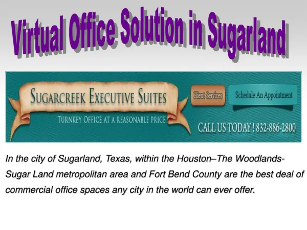 Virtual office spaces Solution in Sugarland