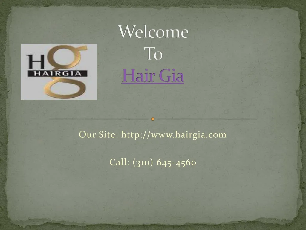welcome to hair gia