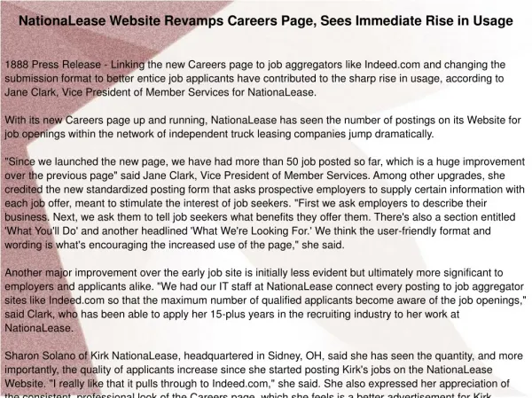 NationaLease Website Revamps Careers Page, Sees Immediate Ri