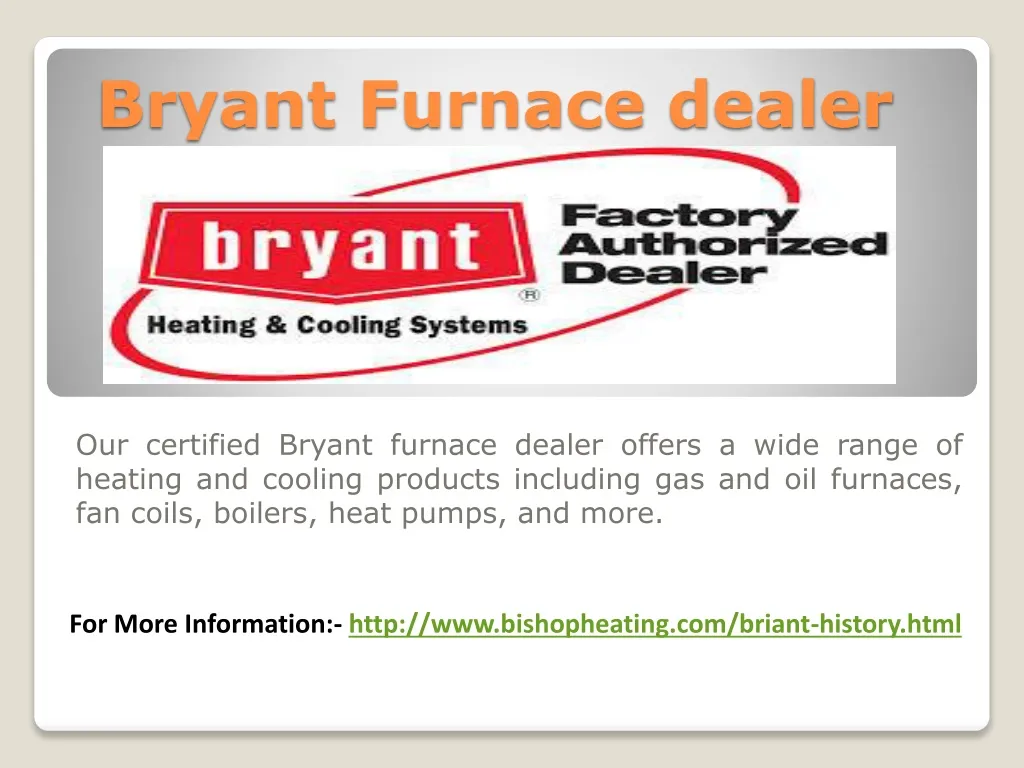bryant furnace dealer