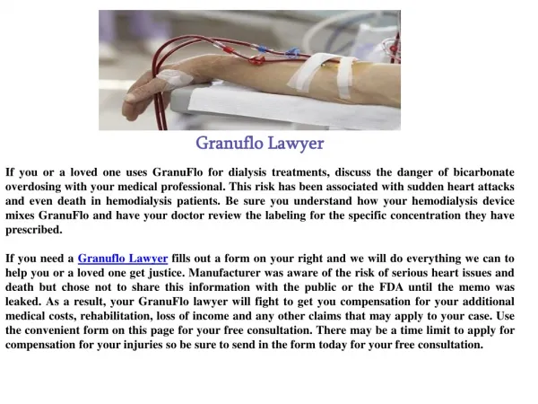 Granuflo lawyer