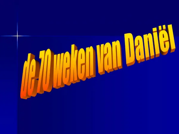 De 70 weken van Dani l