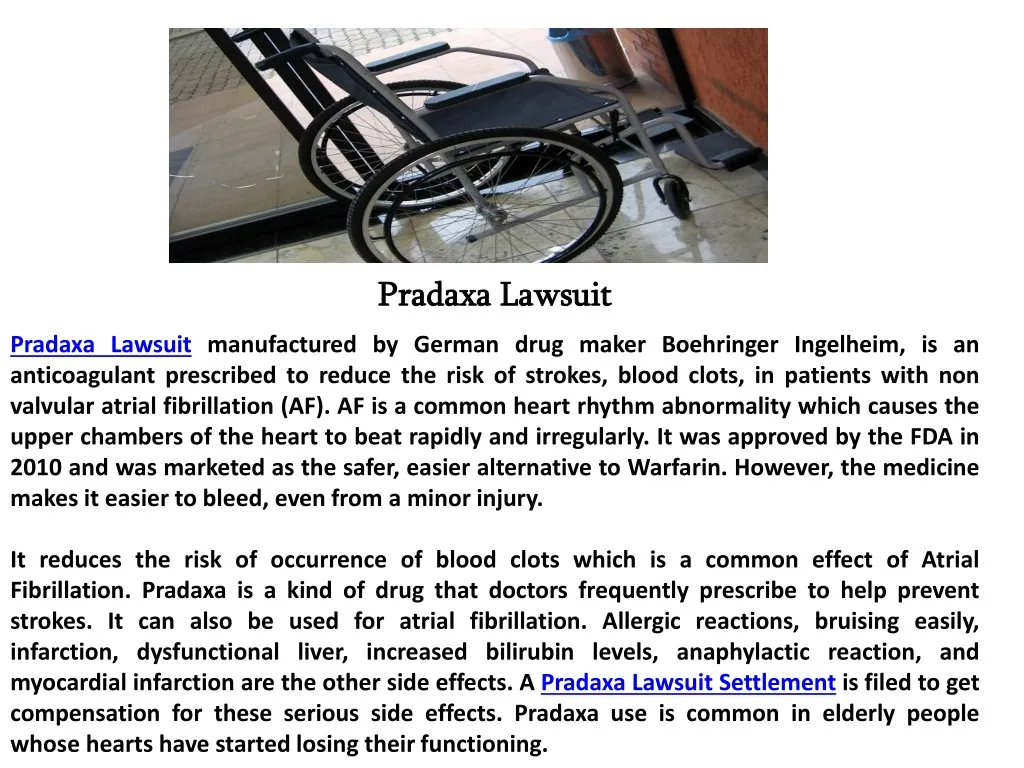 pradaxa lawsuit pradaxa lawsuit manufactured