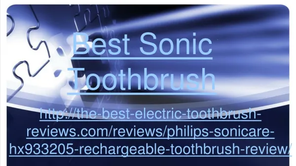 best sonic toothbrush