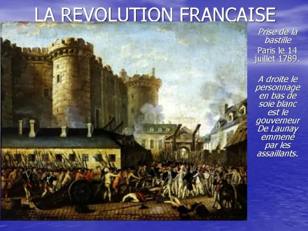 LA REVOLUTION FRAN AISE