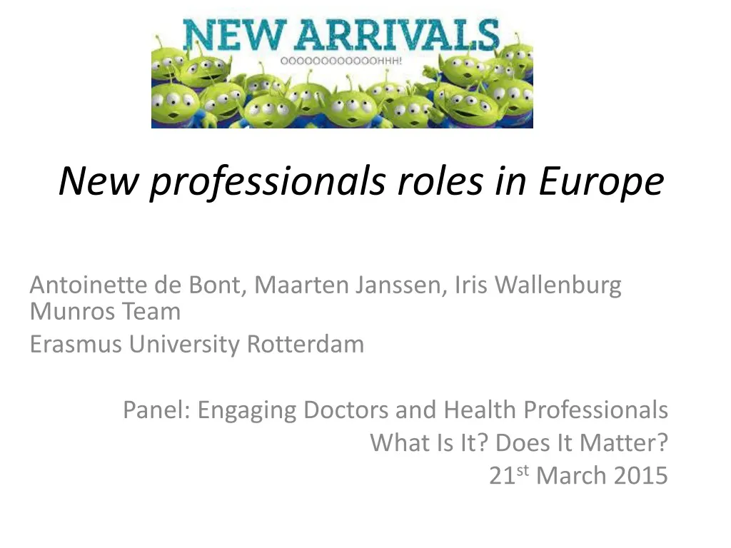 new professionals roles in europe