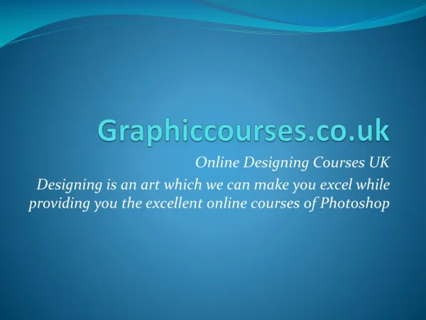 Online Graphic Design Courses