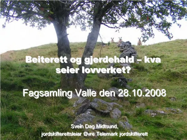 Beiterett og gjerdehald kva seier lovverket