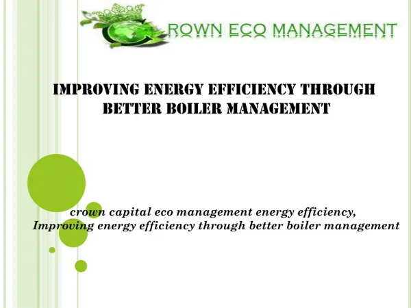 Improving energy efficiency through better boiler management