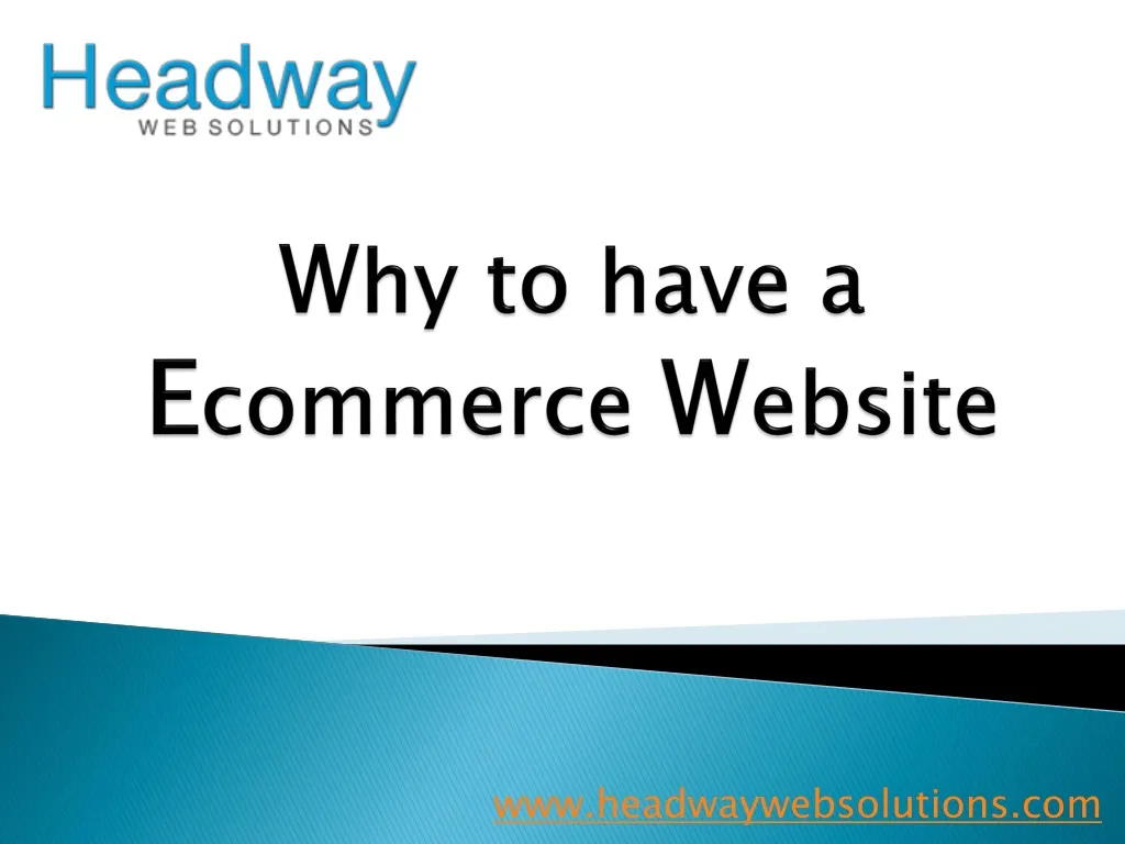 w hy to have a e commerce w ebsite