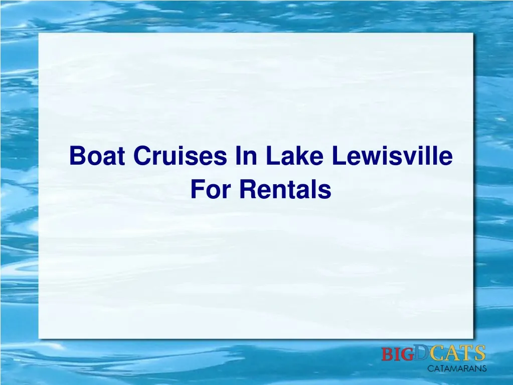 boat cruises in lake lewisville for rentals